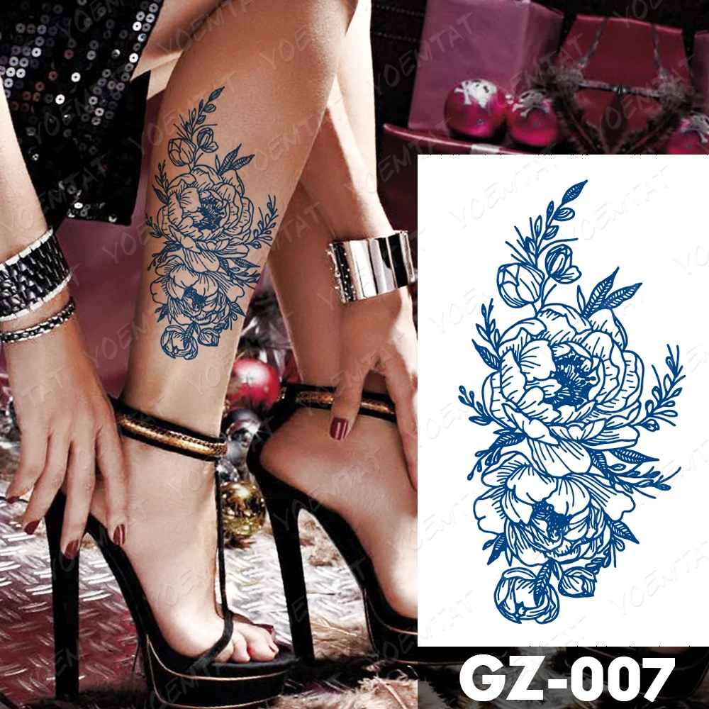 Classic Floral Elegance Temporary Tattoo