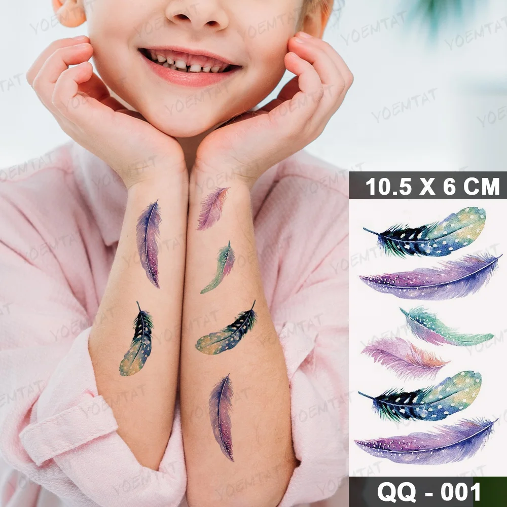 Celestial Feather Dream Temporary Tattoo Set