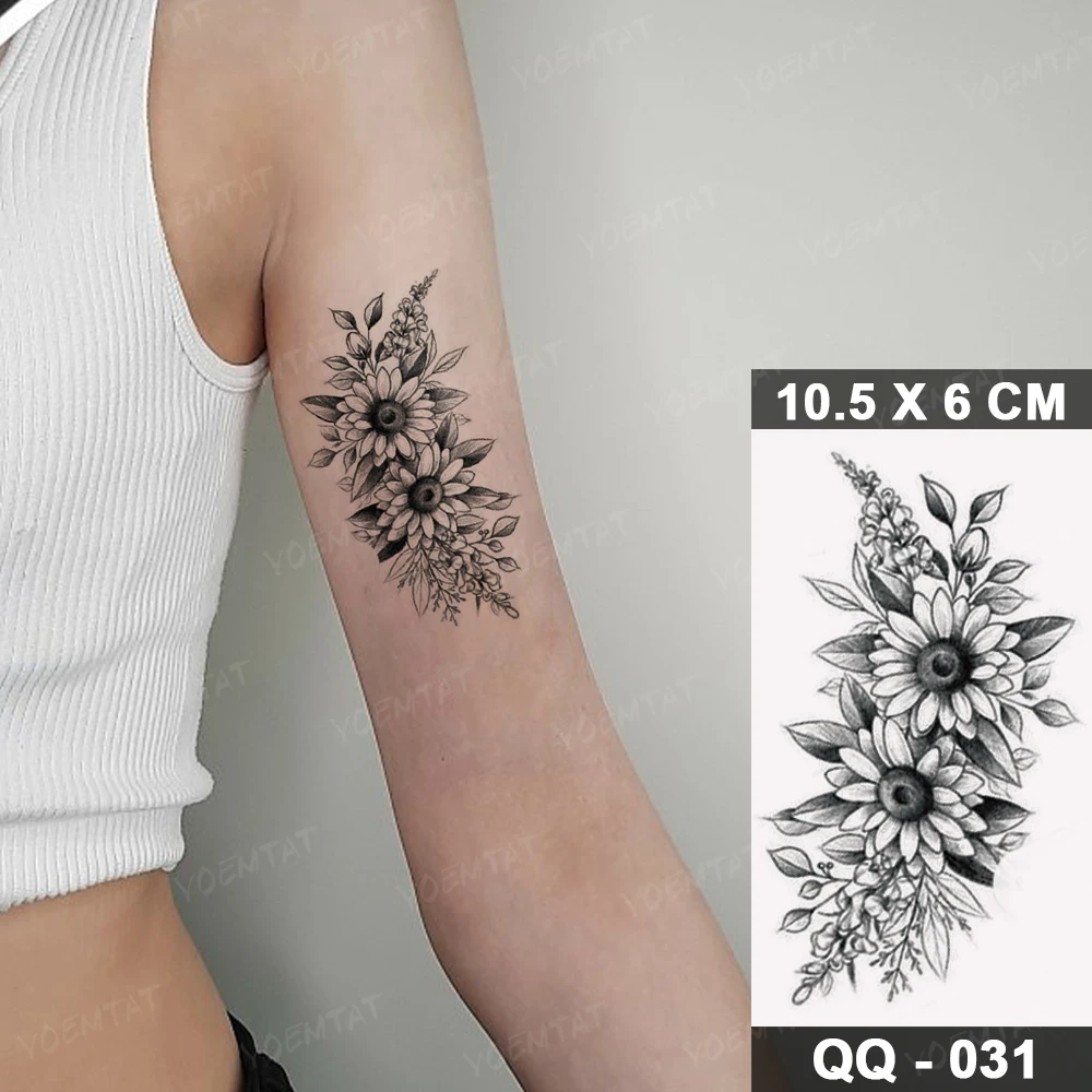 Blooming Elegance Floral Temporary Tattoo
