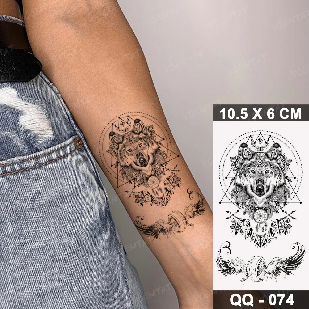 Majestic Wolf Crest Arm Tattoo