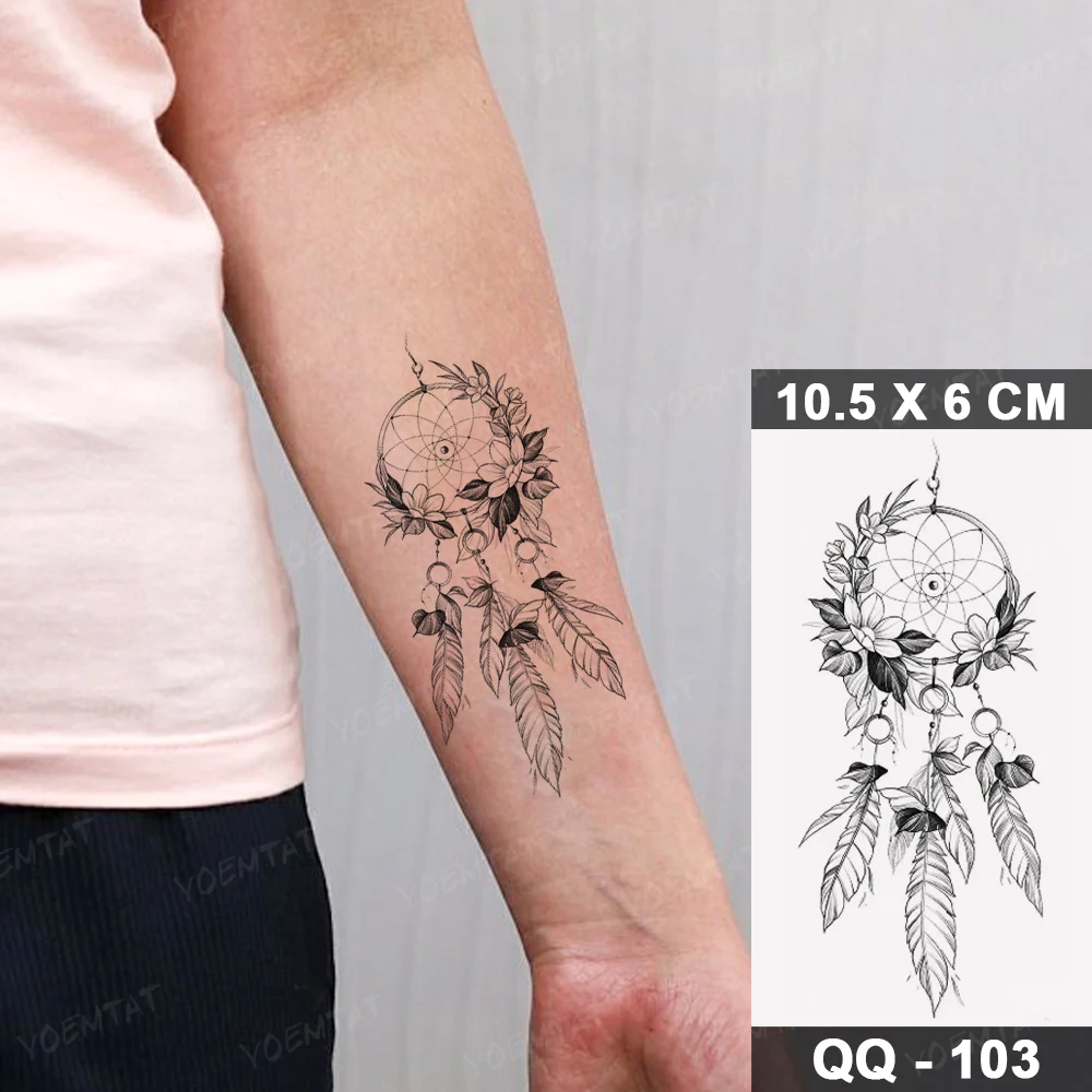 Dreamcatcher Florals Arm Tattoo