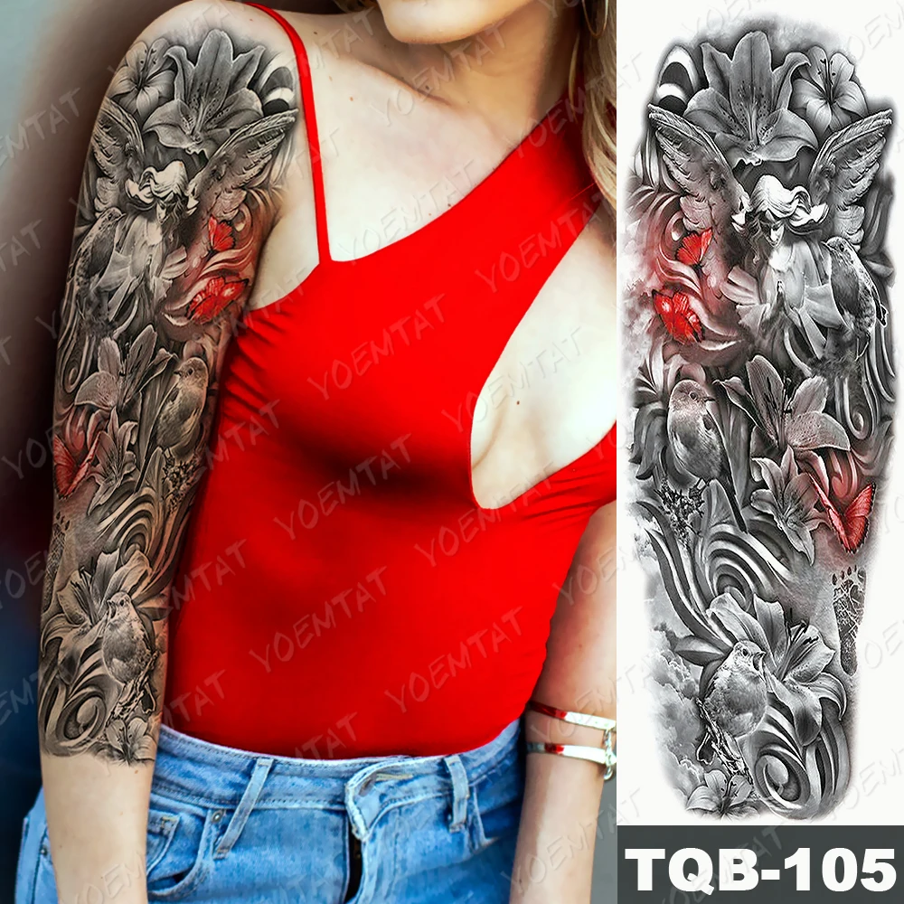Floral and Fauna Tattoo Sleeve