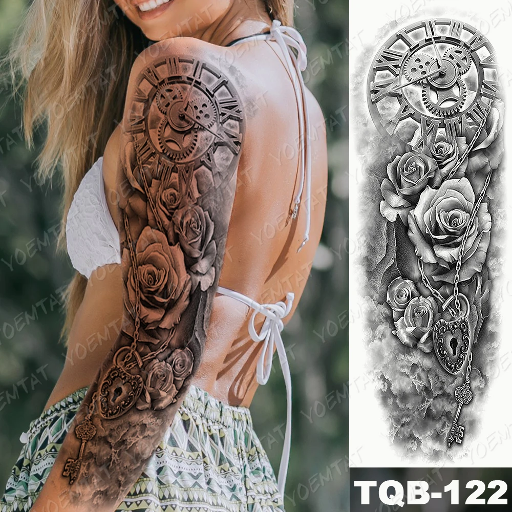 Timeless Rose Tattoo Sleeve