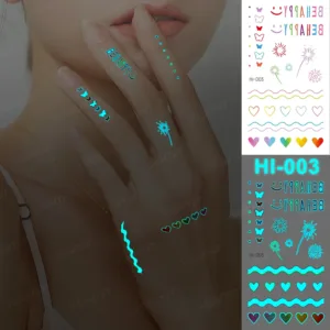 Luminous Expressions Glow-In-The-Dark Temporary Tattoos