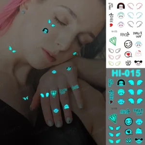 I Love You 4 Ever Glow-In-The-Dark Temporary Tattoos